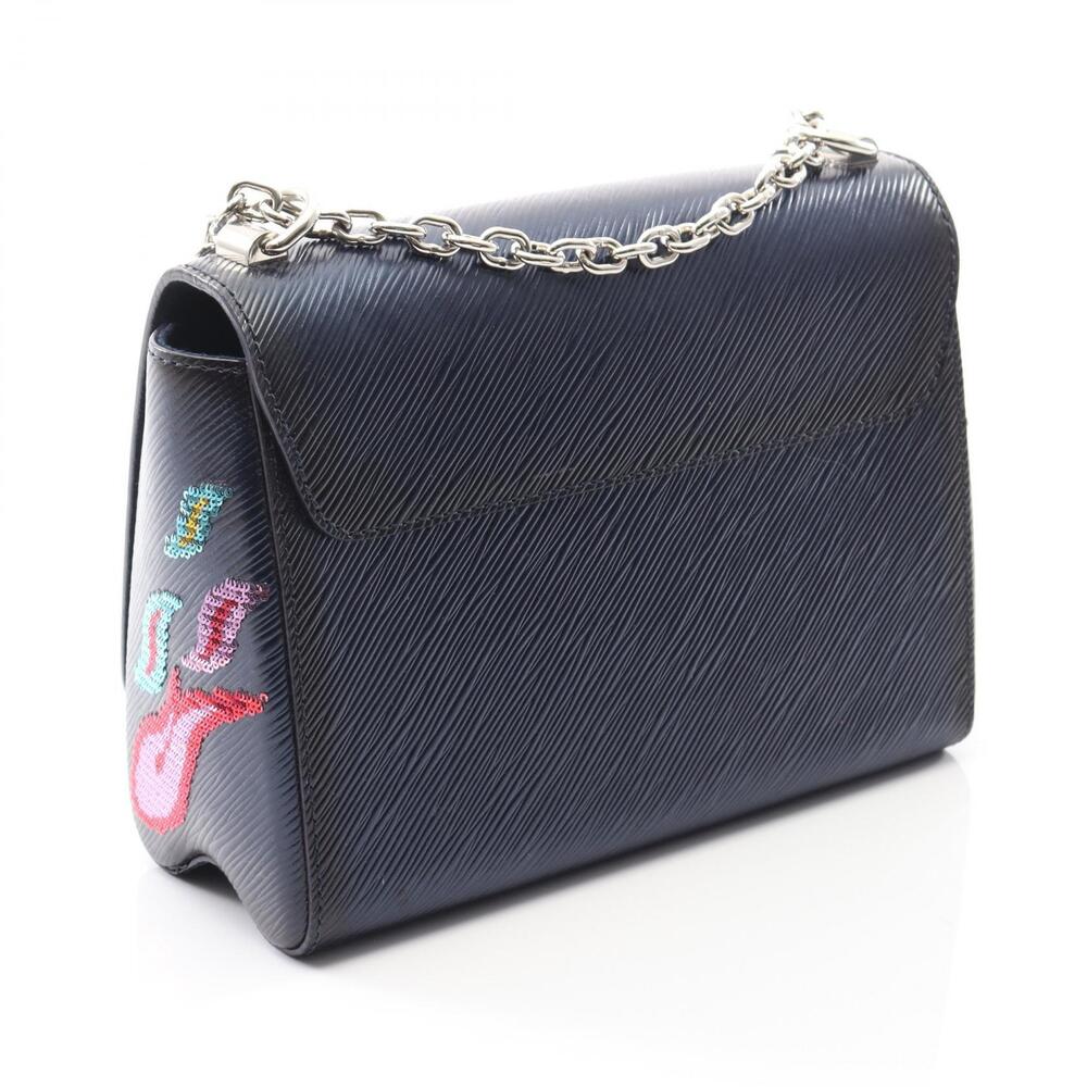 Louis Vuitton Blue Leather Multicolor Bag Epi Shoulder Twist Navy